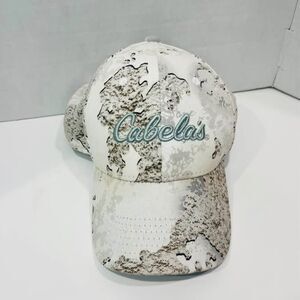 Cabela’s White Camouflage Adjustable Size Hat Baseball Cap Outdoors